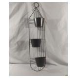 Metal hanging planters 30" tall