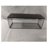 Metal and wood wire shelf