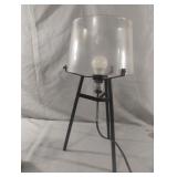 Modern metal and glass lamp. Works