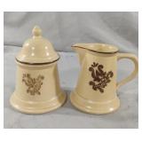 Vintage Pfaltzgraff "Village" creamer and sugar