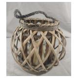 Hanging nautical candle basket