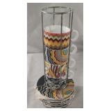 Mugs and saucers set. Missing 1 mug