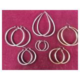 Group of Hoop earrings