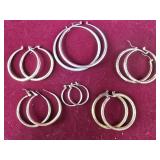 Group of Hoop earrings