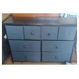 Organizer with cloth baskets. Missing 2 pulls. 41