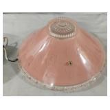 Vintage Art Deco Pink Satin Glass Light Shade