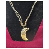 Resin Animal Tooth Necklace