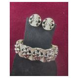 Bracelet and Clip-on earring set