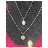 2 Real Shell Cameos on Chains and Real shell