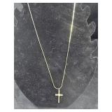 1/20 12k GF cross on gold colored chain