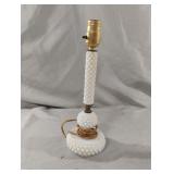 Vintage milk glass lamp