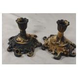 Vintage metal candle holders