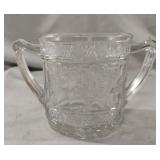 Pattern glass Strawberries and Bird sugar bowl