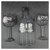 Metal Wine Wall Hangings