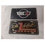 Dale Earnhardt and Chevrolet license plates