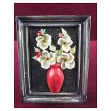 Small floral Shell art piece