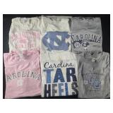 Six UNC T-shirts- ladies Sz L