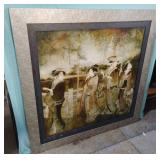 Framed Oriental style framed print by John