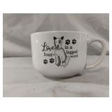 "Love is a Four Legged Word" mug