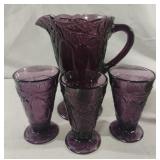 Vintage Tiara Indiana Glass Amethyst "Sweet Pear"