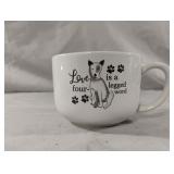 "Love is a Four Legged Word" mug