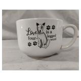 "Love is a Four Legged Word" mug