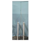 2 Fishing Pole Holders and Fishing Rod and Reel