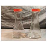 Vintage Good Seasons Cruet Set of 2 Glass Bottles