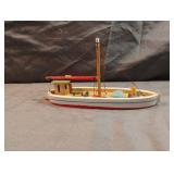 Nautical model ship 4" tall x 7" long