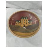 Folk Art painted colonial americana bowl