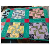 Vintage handmade quilt 88 x 66