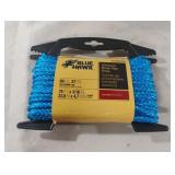 Blue Hawk diamond braid poly rope 60 lb. 75 ft