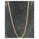 Gold-tone Rope Chain Necklace - heavy weight chain