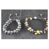 Double strand adjustable bracelets- Lava and