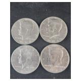 4 Kennedy Half Dollars 1971-95