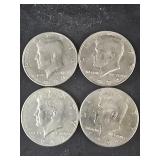 4 Kennedy Half Dollars 1974-94