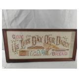 Give Us This Day Our Daily Bread cross stitch
