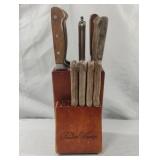 The Pioneer Woman knife block with knives