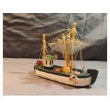 Nautical model ship 5" tall x 6 1/4" long