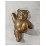 Brass bear wall hanging
