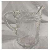 Early American Pressed Glass "Wading Heron"