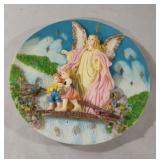 Guardian Angel with Children 9.5" 3-D Plate