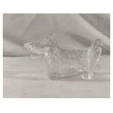 Vintage Candy Glass Terrier Dog Container.