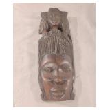 Wood Carved Tribal Face African Mask Wood Carving