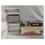 Cassette tapes, DVDs and VHS tapes