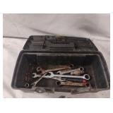 Small tool box with wrenches