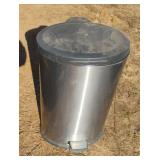 Metal trash can 24" tall