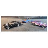 Hotwheels cars and helicopter