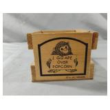 I Go Ape Over Popcorn wood basket