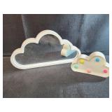 Cloud mirror and light up decor